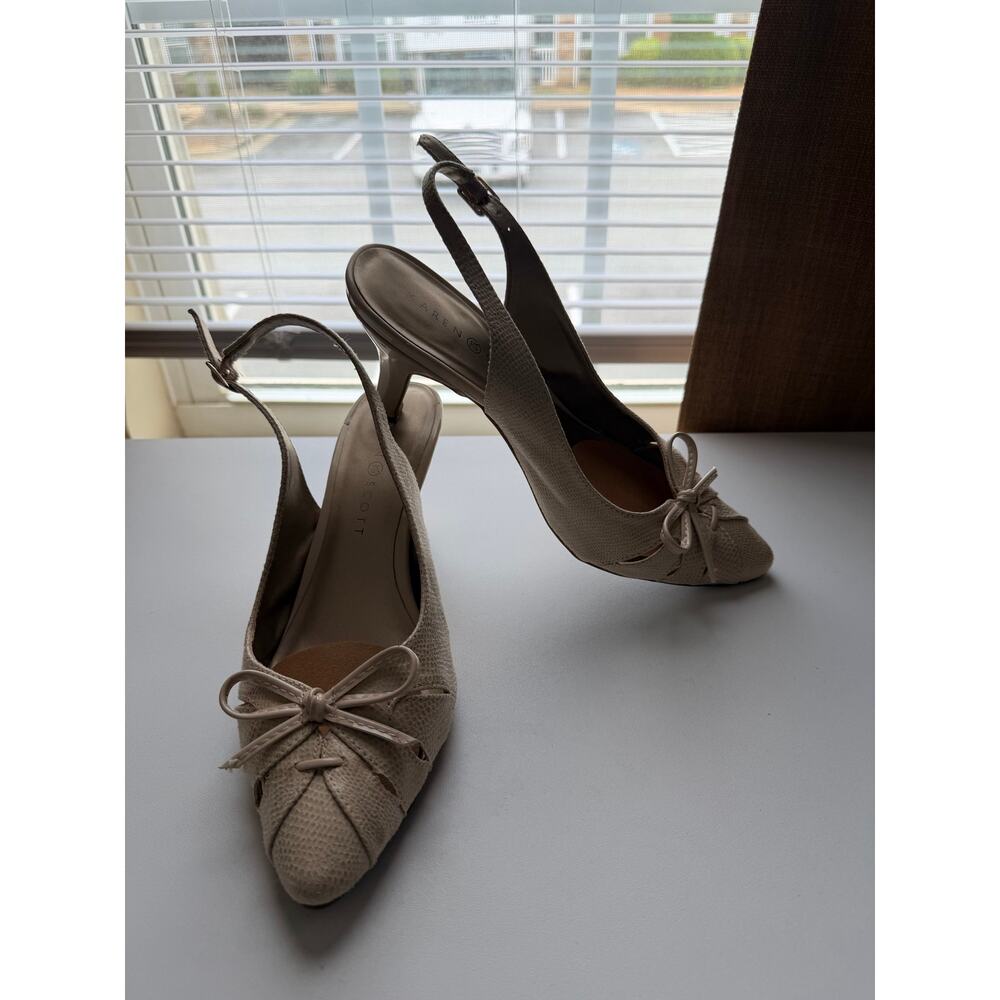 3 for $9 Karen Scott Beige sling back pumps Glenna 8